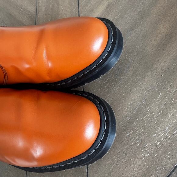 Solovair Dealer Hi-Shine Finish Leather Boots Chelsea Cognac Sz 7 England Made main image 2